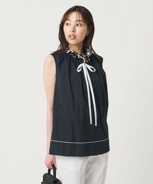 UNITED ARROWS / ユナイテッドアローズ シャツ・ブラウス | スタンド フリル ノースリーブ ブラウス ‐ウォッシャブル‐ | 詳細22