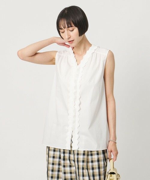 UNITED ARROWS / ユナイテッドアローズ シャツ・ブラウス | 2WAY タックフリル ノースリーブ ブラウス | 詳細1