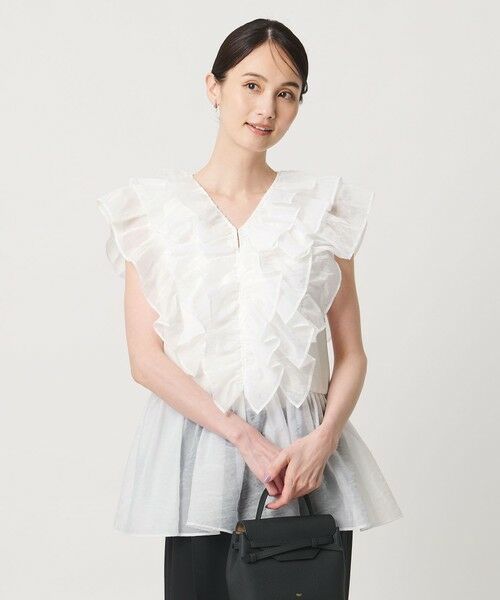 UNITED ARROWS / ユナイテッドアローズ カットソー | レディー フリル チュール カットソー ‐ウォッシャブル‐ | 詳細2