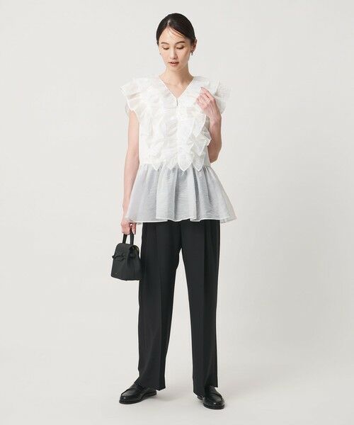 UNITED ARROWS / ユナイテッドアローズ カットソー | レディー フリル チュール カットソー ‐ウォッシャブル‐ | 詳細4