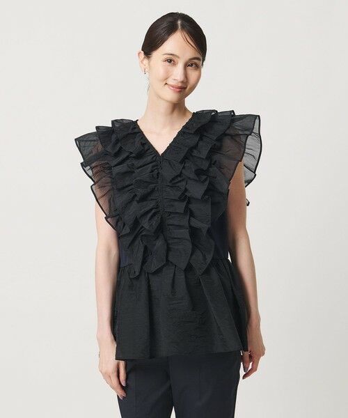 UNITED ARROWS / ユナイテッドアローズ カットソー | レディー フリル チュール カットソー ‐ウォッシャブル‐ | 詳細15