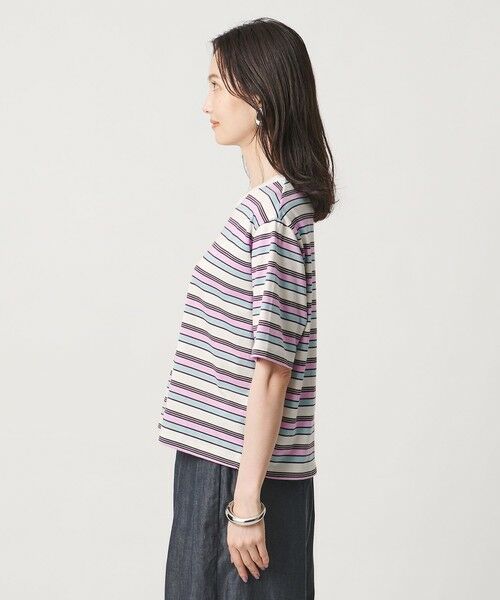 UNITED ARROWS / ユナイテッドアローズ カットソー | マルチボーダー ハーフスリーブ Tシャツ | 詳細4