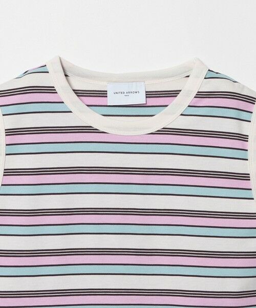 UNITED ARROWS / ユナイテッドアローズ キャミソール・チューブトップ | マルチボーダー ノースリーブ Tシャツ | 詳細7