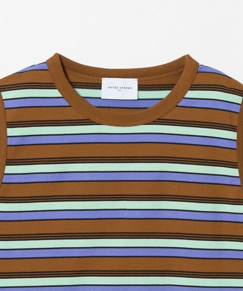 UNITED ARROWS / ユナイテッドアローズ キャミソール・チューブトップ | マルチボーダー ノースリーブ Tシャツ | 詳細13