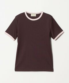 UNITED ARROWS / ユナイテッドアローズ カットソー | リブ バイカラーパイピング ショートスリーブ Tシャツ