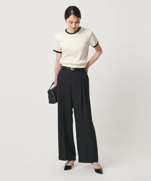 UNITED ARROWS / ユナイテッドアローズ カットソー | リブ バイカラーパイピング ショートスリーブ Tシャツ | 詳細3
