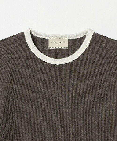UNITED ARROWS / ユナイテッドアローズ カットソー | リブ バイカラーパイピング ショートスリーブ Tシャツ | 詳細3
