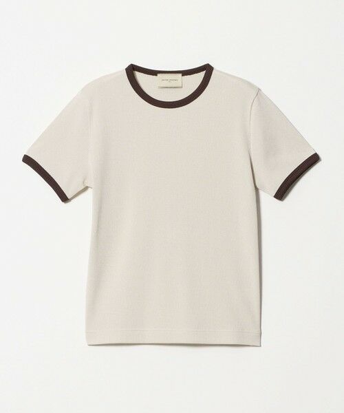 UNITED ARROWS / ユナイテッドアローズ カットソー | リブ バイカラーパイピング ショートスリーブ Tシャツ | 詳細13