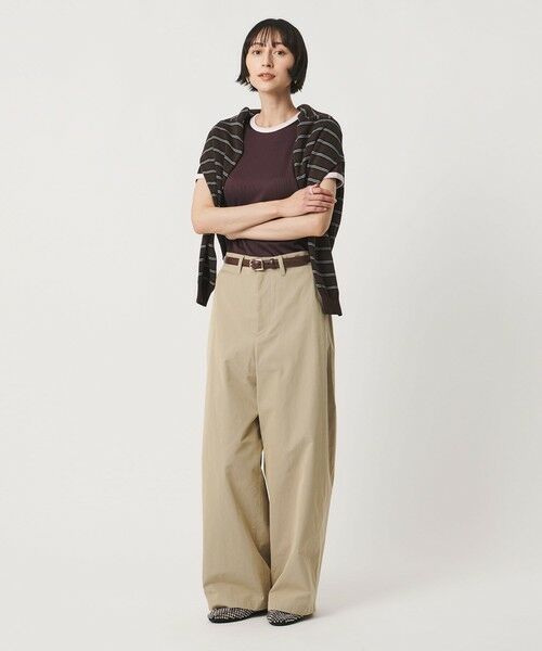 UNITED ARROWS / ユナイテッドアローズ カットソー | リブ バイカラーパイピング ショートスリーブ Tシャツ | 詳細19