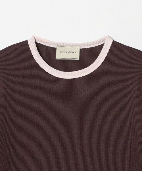 UNITED ARROWS / ユナイテッドアローズ カットソー | リブ バイカラーパイピング ショートスリーブ Tシャツ | 詳細21