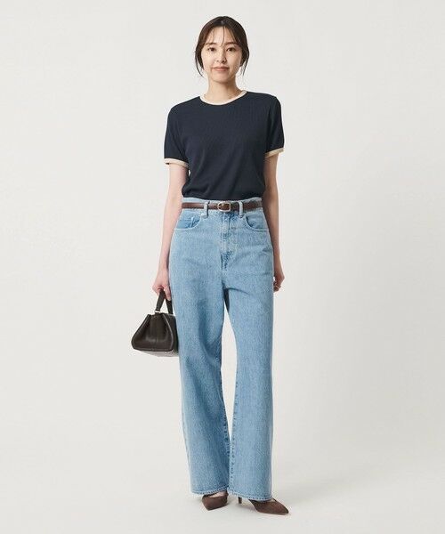 UNITED ARROWS / ユナイテッドアローズ カットソー | リブ バイカラーパイピング ショートスリーブ Tシャツ | 詳細24