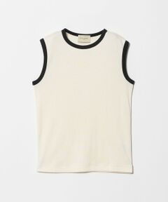 UNITED ARROWS / ユナイテッドアローズ タンクトップ | リブ バイカラーパイピング ノースリーブ Tシャツ