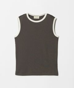 UNITED ARROWS / ユナイテッドアローズ タンクトップ | リブ バイカラーパイピング ノースリーブ Tシャツ