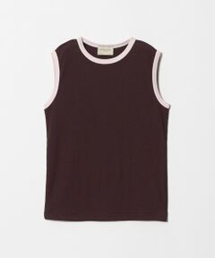 UNITED ARROWS / ユナイテッドアローズ タンクトップ | リブ バイカラーパイピング ノースリーブ Tシャツ