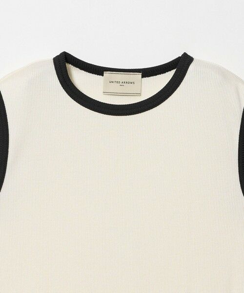 UNITED ARROWS / ユナイテッドアローズ タンクトップ | リブ バイカラーパイピング ノースリーブ Tシャツ | 詳細1