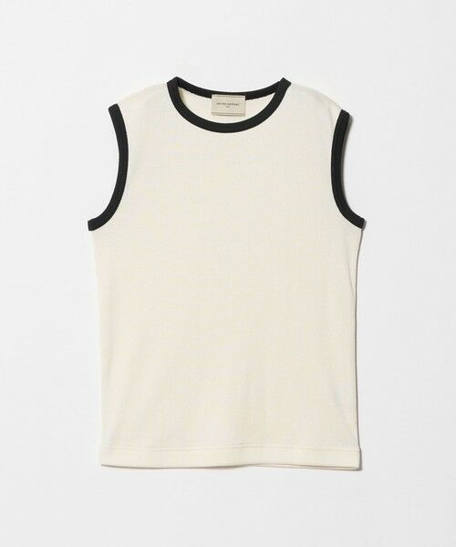UNITED ARROWS / ユナイテッドアローズ タンクトップ | リブ バイカラーパイピング ノースリーブ Tシャツ（OFF WHITE）