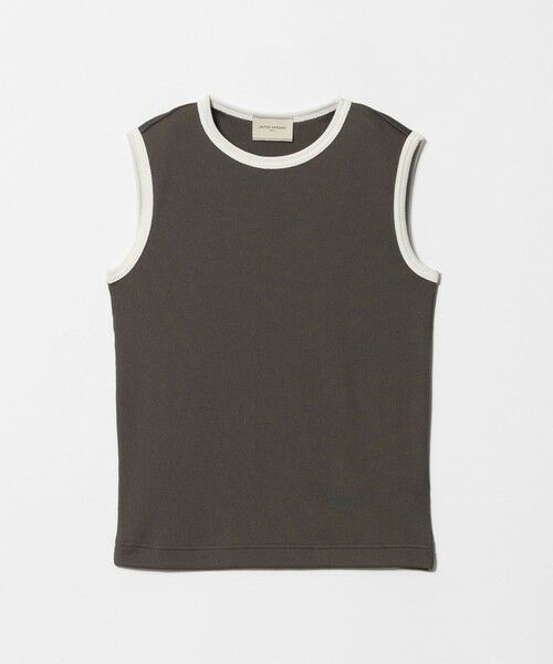 UNITED ARROWS / ユナイテッドアローズ タンクトップ | リブ バイカラーパイピング ノースリーブ Tシャツ | 詳細7