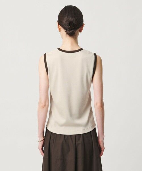 UNITED ARROWS / ユナイテッドアローズ タンクトップ | リブ バイカラーパイピング ノースリーブ Tシャツ | 詳細16