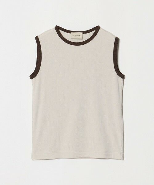 UNITED ARROWS / ユナイテッドアローズ タンクトップ | リブ バイカラーパイピング ノースリーブ Tシャツ | 詳細22