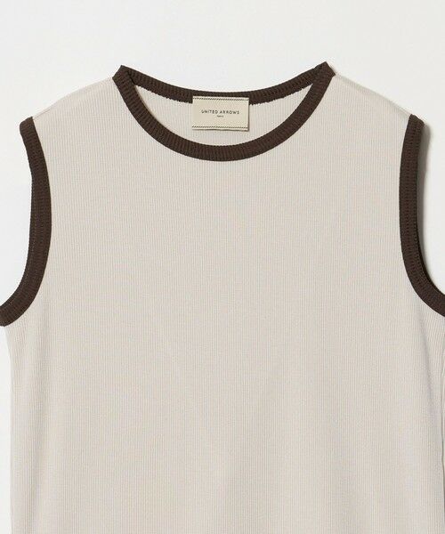 UNITED ARROWS / ユナイテッドアローズ タンクトップ | リブ バイカラーパイピング ノースリーブ Tシャツ | 詳細23