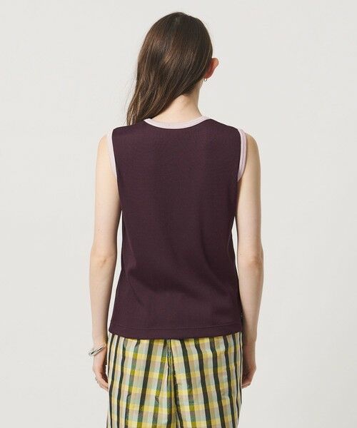 UNITED ARROWS / ユナイテッドアローズ タンクトップ | リブ バイカラーパイピング ノースリーブ Tシャツ | 詳細21