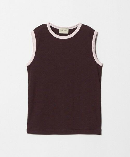 UNITED ARROWS / ユナイテッドアローズ タンクトップ | リブ バイカラーパイピング ノースリーブ Tシャツ | 詳細22