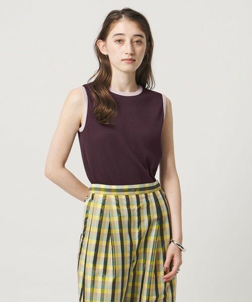 UNITED ARROWS / ユナイテッドアローズ タンクトップ | リブ バイカラーパイピング ノースリーブ Tシャツ | 詳細17