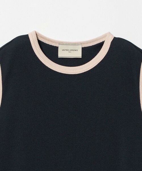 UNITED ARROWS / ユナイテッドアローズ タンクトップ | リブ バイカラーパイピング ノースリーブ Tシャツ | 詳細29