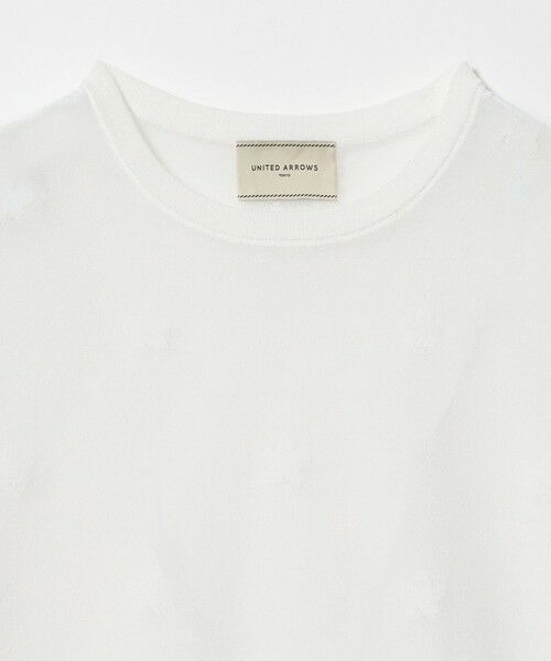 UNITED ARROWS / ユナイテッドアローズ ニット・セーター | シアー フラワー ショートスリーブ ニット ‐ウォッシャブル‐ | 詳細5