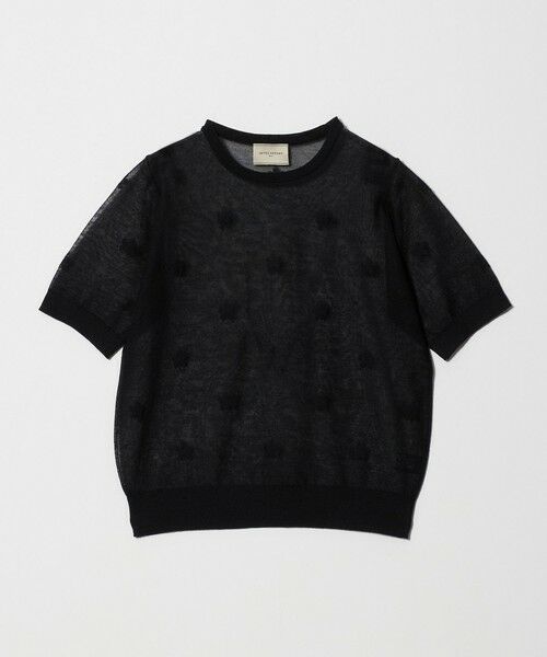 UNITED ARROWS / ユナイテッドアローズ ニット・セーター | シアー フラワー ショートスリーブ ニット ‐ウォッシャブル‐ | 詳細13