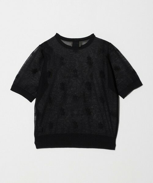 UNITED ARROWS / ユナイテッドアローズ ニット・セーター | シアー フラワー ショートスリーブ ニット ‐ウォッシャブル‐ | 詳細14