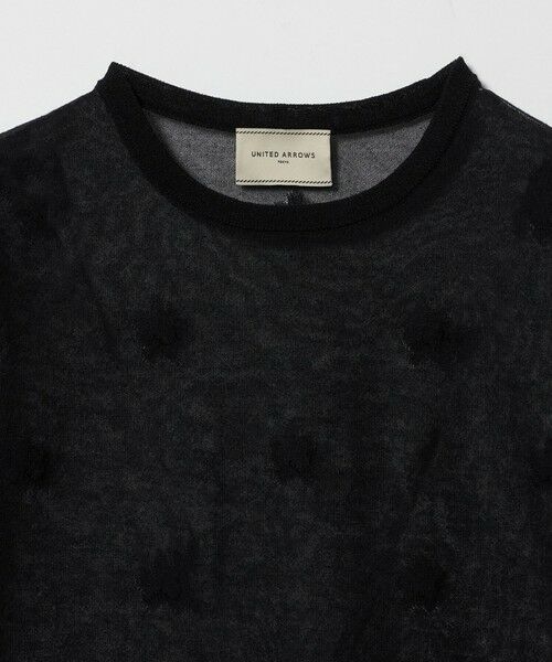 UNITED ARROWS / ユナイテッドアローズ ニット・セーター | シアー フラワー ショートスリーブ ニット ‐ウォッシャブル‐ | 詳細15