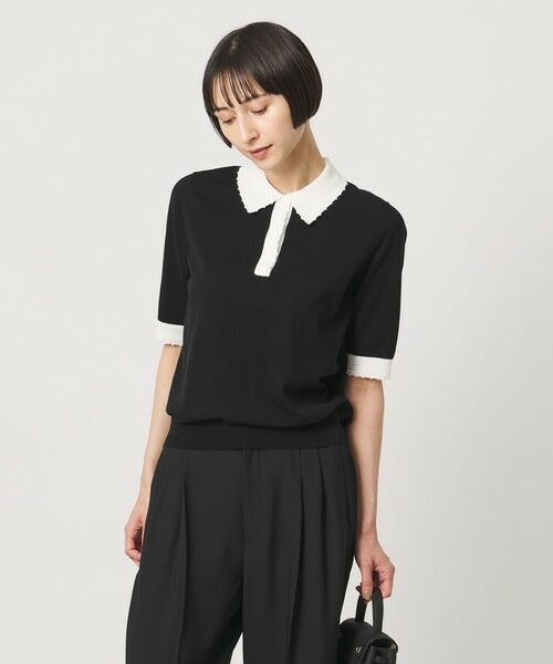 UNITED ARROWS / ユナイテッドアローズ ニット・セーター | クロシェ ポロニット ‐ウォッシャブル‐ | 詳細1