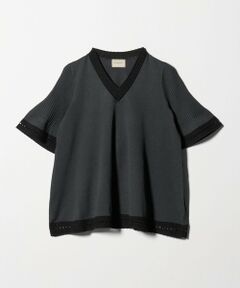 UNITED ARROWS / ユナイテッドアローズ ニット・セーター | Vネック ニット ショートスリーブ チュニック