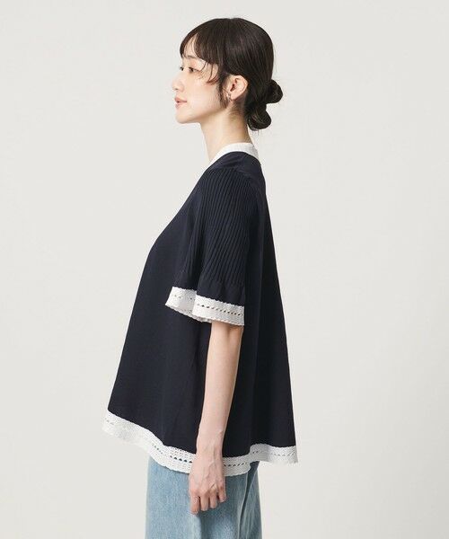UNITED ARROWS / ユナイテッドアローズ ニット・セーター | Vネック ニット ショートスリーブ チュニック | 詳細21
