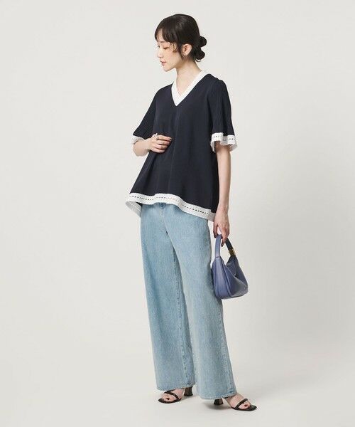 UNITED ARROWS / ユナイテッドアローズ ニット・セーター | Vネック ニット ショートスリーブ チュニック | 詳細19