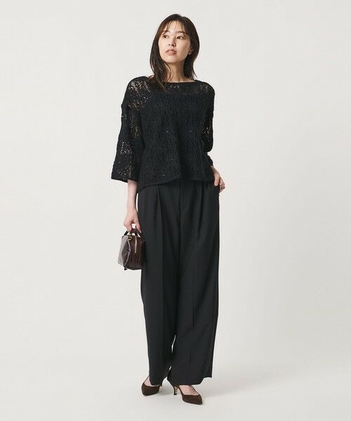 UNITED ARROWS / ユナイテッドアローズ ニット・セーター | スパンコール エンブロイダリー プルオーバー ニット ‐ウォッシャブル‐ | 詳細9