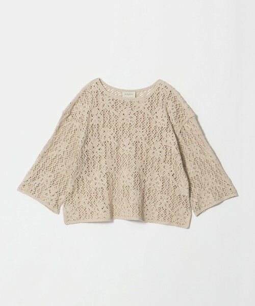 UNITED ARROWS / ユナイテッドアローズ ニット・セーター | スパンコール エンブロイダリー プルオーバー ニット ‐ウォッシャブル‐（BEIGE）
