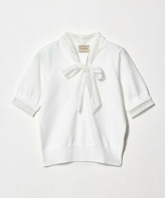 UNITED ARROWS / ユナイテッドアローズ ニット・セーター | 4WAY ボウタイレース ショートスリーブ ニット