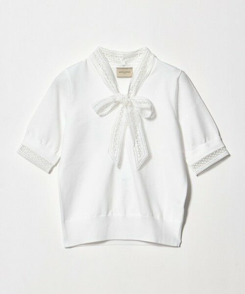 UNITED ARROWS / ユナイテッドアローズ ニット・セーター | 4WAY ボウタイレース ショートスリーブ ニット | 詳細4