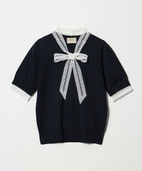 UNITED ARROWS / ユナイテッドアローズ ニット・セーター | 4WAY ボウタイレース ショートスリーブ ニット | 詳細17