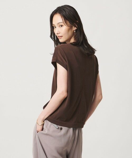 UNITED ARROWS / ユナイテッドアローズ ニット・セーター | ミニハイネック フレンチスリーブ ニット リンキング -ウォッシャブル- | 詳細5