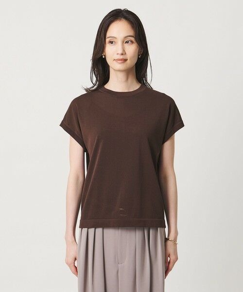 UNITED ARROWS / ユナイテッドアローズ ニット・セーター | ミニハイネック フレンチスリーブ ニット リンキング -ウォッシャブル- | 詳細7