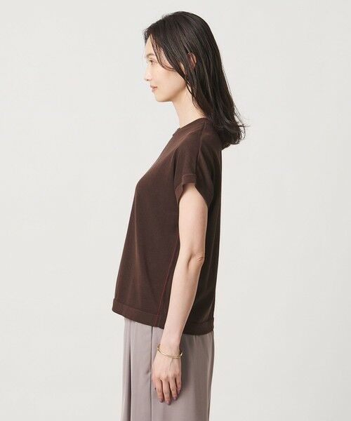 UNITED ARROWS / ユナイテッドアローズ ニット・セーター | ミニハイネック フレンチスリーブ ニット リンキング -ウォッシャブル- | 詳細8