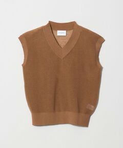 UNITED ARROWS / ユナイテッドアローズ ベスト | ミニ Vネック フレンチスリーブ ニット ‐ウォッシャブル‐
