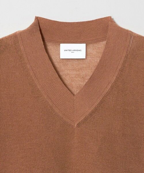 UNITED ARROWS / ユナイテッドアローズ ベスト | ミニ Vネック フレンチスリーブ ニット ‐ウォッシャブル‐ | 詳細18