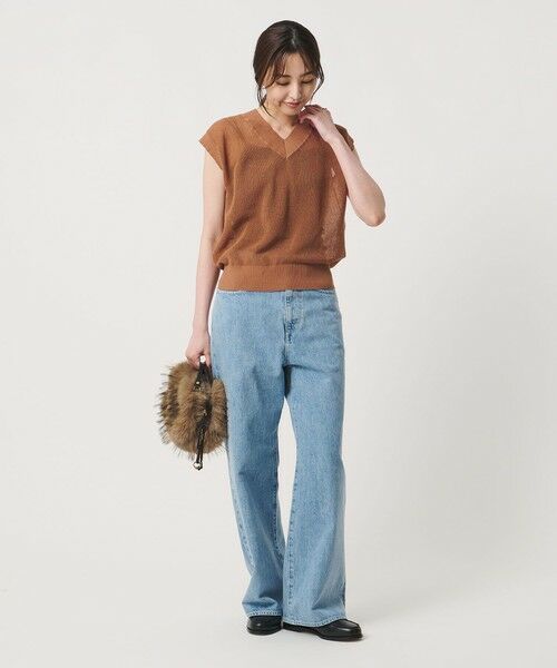 UNITED ARROWS / ユナイテッドアローズ ベスト | ミニ Vネック フレンチスリーブ ニット ‐ウォッシャブル‐ | 詳細16