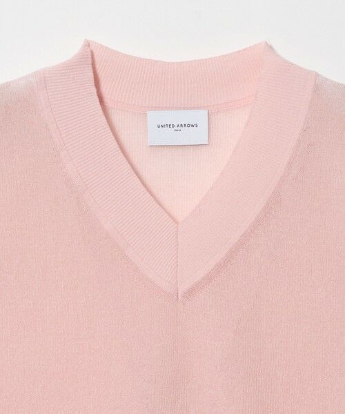 UNITED ARROWS / ユナイテッドアローズ ベスト | ミニ Vネック フレンチスリーブ ニット ‐ウォッシャブル‐ | 詳細24