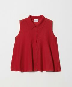 UNITED ARROWS / ユナイテッドアローズ ニット・セーター | ペプラム フレア ノースリーブ ニット ‐ウォッシャブル‐
