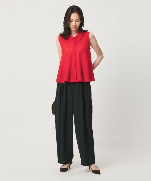 UNITED ARROWS / ユナイテッドアローズ ニット・セーター | ペプラム フレア ノースリーブ ニット ‐ウォッシャブル‐ | 詳細24